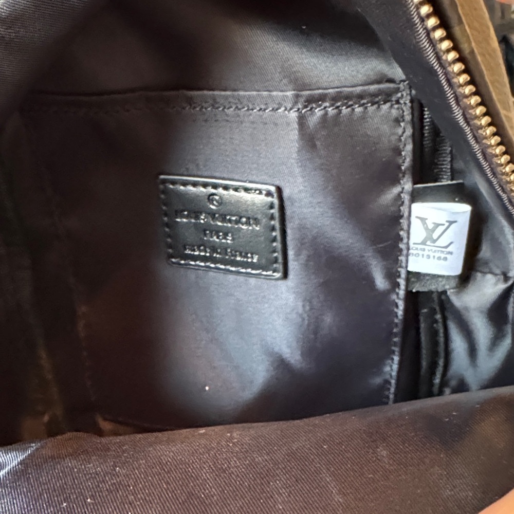 Monogram Mini Backpack in Brown and Gold - Picture 2 of 5